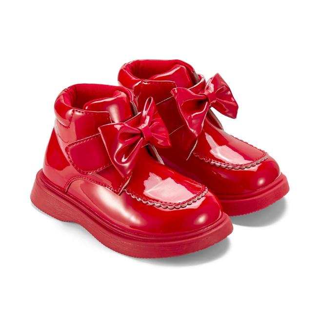 Picture of Little A Baby Girls Little Bows Bowe Bow Boot - Vibrant Red