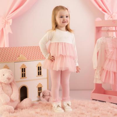 Picture of Little A Baby Girls Cute As A Cupcake Kayla Tulle Legging Set - Pink Fairy