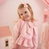 Picture of Little A Baby Girls Cute As A Cupcake Jasmine Bow Frill Tracksuit - Pink Fairy