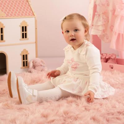 Picture of Little A Baby Girls Cute As A Cupcake Juliet Cupcake Print Frill Dress - Snow White