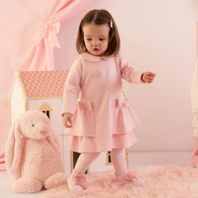 Picture of Little A Baby Girls Cute As A Cupcake Juniper Sweat Frill Dress - Pink Fairy