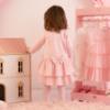 Picture of Little A Baby Girls Cute As A Cupcake Juniper Sweat Frill Dress - Pink Fairy