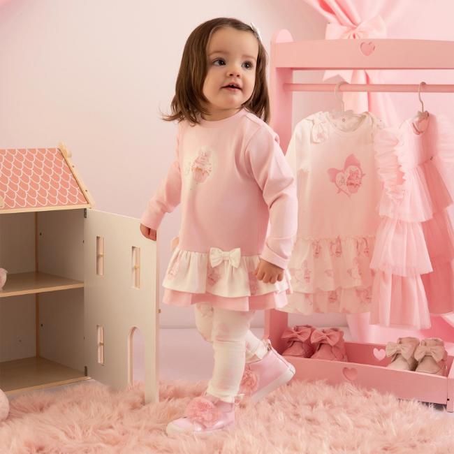Picture of Little A Baby Girls Cute As A Cupcake Jade Cupcake Print Legging Set - Pink Fairy