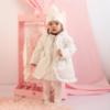 Picture of Little A Baby Girls Cute As A Cupcake Kaia Heart Embroidery Puff Hooded Jacket - Snow White