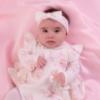 Picture of Little A Baby Girls Cute As A Cupcake Katalina Bow Headband - Snow White