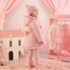 Picture of Little A Baby Girls Cute As A Cupcake Kaia Heart Embroidery Puff Hooded Jacket - Pink Fairy