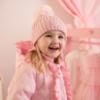 Picture of Little A Baby Girls Cute As A Cupcake Kamila Knitted Lurex Pom Pom Hat -  Pink Fairy