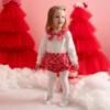 Picture of Little A Baby Girls Little Bows Katy Check Jam Pant Set - Snow White Red