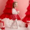 Picture of Little A Baby Girls Little Bows Katy Check Jam Pant Set - Snow White Red