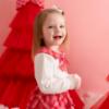 Picture of Little A Baby Girls Little Bows Katy Check Jam Pant Set - Snow White Red