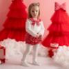 Picture of Little A Baby Girls Little Bows Katy Check Jam Pant Set - Snow White Red