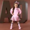 Picture of A Dee Initial Icon Maeve Knee High Bow Socks - Pink Fairy