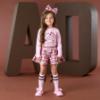 Picture of A Dee Initial Icon Maeve Knee High Bow Socks - Pink Fairy