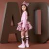 Picture of A Dee Initial Icon Maeve Knee High Bow Socks - Pink Fairy