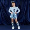 Picture of A Dee Twilight Twirls Nova Swirl Print Short Set X 2 - Powder Blue