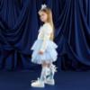 Picture of A Dee Twilight Twirls Maeve Knee High Bow Socks - Powder Blue
