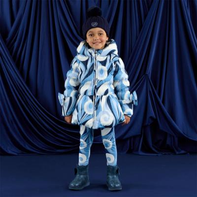 Picture of A Dee Twilight Twirls Nylah Swirl Print Bow Jacket - Powder Blue