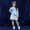 Picture of A Dee Twilight Twirls Lotus Handbag Sweat Dress - Powder Blue