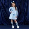 Picture of A Dee Twilight Twirls Lotus Handbag Sweat Dress - Powder Blue
