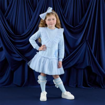 Picture of A Dee Twilight Twirls Lacey Sweat Tulle Dress - Powder Blue