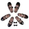 Picture of Lelli Kelly Daisy 2 With Detachable Lotus Trim School Shoe G Fitting - Black Patent