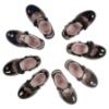 Picture of Lelli Kelly Delilah 3 With Detachable Butterfly School Shoe Chunky Sole - Navy Blue Patent