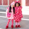 Picture of A Dee Love Story Liliana Padded Jacket With Frill Heart Pockets - Peony Pink