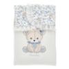 Picture of Monnalisa Bebe Girls Reversible Bear & Hearts Blanket - Blue