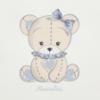Picture of Monnalisa Bebe Girls Reversible Bear & Hearts Blanket - Blue