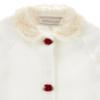 Picture of Monnalisa Bebe Girls Rosebud & Lace Collar Babygrow - Ivory Red