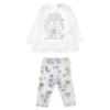 Picture of Monnalisa Bebe Girls Bear House Top & Leggings Set X 2 - Ivory Blue