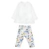 Picture of Monnalisa Bebe Girls Bear House Top & Leggings Set X 2 - Ivory Blue