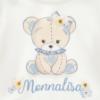 Picture of Monnalisa Bebe Girls Bear Tights - Ivory Blue
