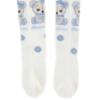 Picture of Monnalisa Bebe Girls Bear Tights - Ivory Blue