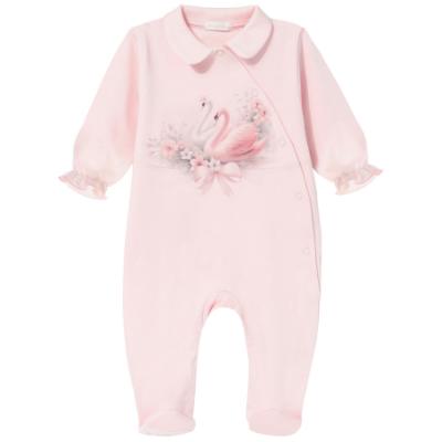 Picture of Sofija Baby Irmina Collection Babygrow With Collar Hat & Swaddle Set X 3 - Pink