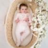 Picture of Sofija Baby Irmina Collection Babygrow With Collar Hat & Swaddle Set X 3 - Pink