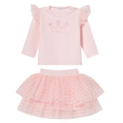 Picture of Sofija Baby Sabrina Collection Top & Tulle Heart Skirt & Headband Set x 3 - Pink
