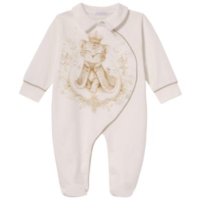 Picture of Sofija Baby Asim Collection Front Opening Babygrow  Hat & Swaddle Set X 3 - Ivory