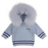 Picture of Bimbalo Baby Boys Knitted set with Detachable Trim - Pale Blue Navy