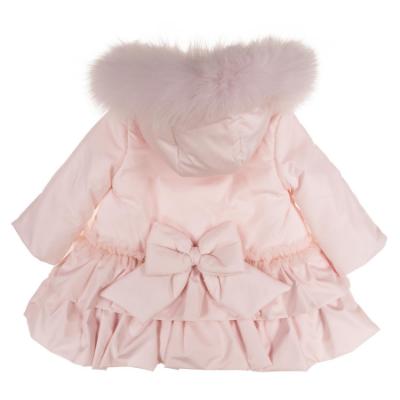 Picture of Bimbalo Girls Padded Coat with Detachable Trim - Pale Pink