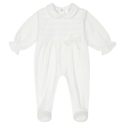 Picture of Deolinda Baby Girls Dream Smocked Sleepsuit & Hat Set X 2 - Ivory