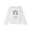 Picture of Mayoral Girls Winter Top & Velvet Bow Shorts Set X 2 - Ivory Navy Blue