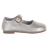 Picture of Beau KiD Girls Easy On Detachable Satin Bow Mary Jane Shoe  - Metallic Silver Leather