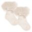 Picture of Beau KiD Girls TuTu Tulle Ruffle Ankle Socks With Satin Bow - Ivory