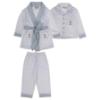 Picture of Beau KiD Boys Pyjamas & Dressing Gown Set X 3 - Sky Blue