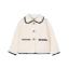 Picture of Mayoral Girls Winter Knitted Jacket With Crochet Edge - Ivory Black