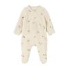 Picture of Mayoral Newborn Baby Winter Front Opening Velour Onesie - Ivory Sage Green