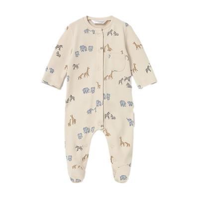 Picture of Mayoral Newborn Baby Winter Safari Set of Onesies Gift Set X 2 - Beige Blue Bell
