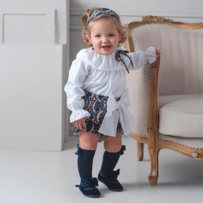 Picture of Rochy Baby Girls Vintage Chains Collection Jam Pant Set X 2 - White Navy
