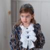 Picture of Rochy Girls Vintage Chains Collection Triple Bow Dress - Navy Blue White